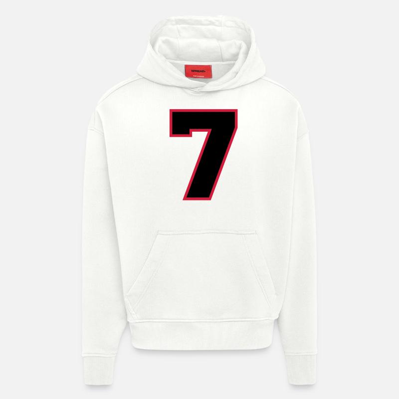 2cnumber7 - Sweat à capuche bio épais oversize fabriqué en UE - OFF WHITE