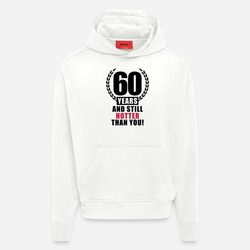60_years_still_hotter_t2 - Sweat à capuche bio épais oversize fabriqué en UE - OFF WHITE