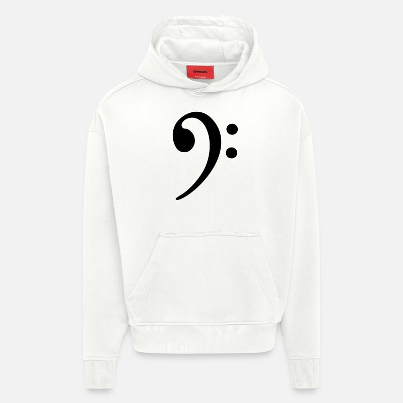 Note - Bass - Hoodie- made by SPREAD  - OFF WHITE