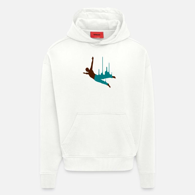 basejumper_2f - Sweat à capuche bio épais oversize fabriqué en UE - OFF WHITE