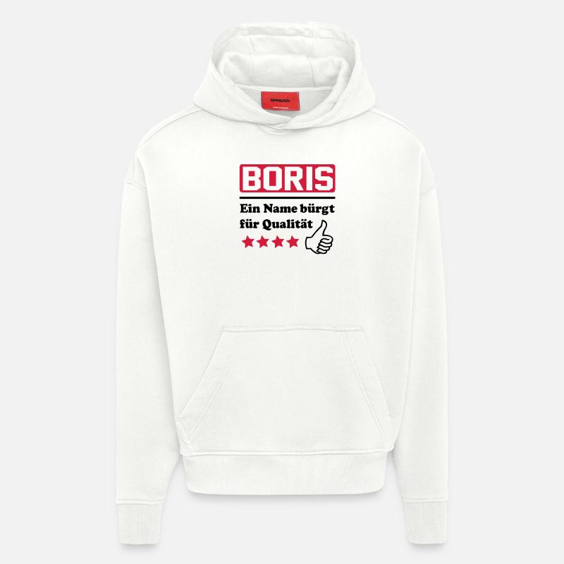Boris - Sweat à capuche bio épais oversize fabriqué en UE - OFF WHITE