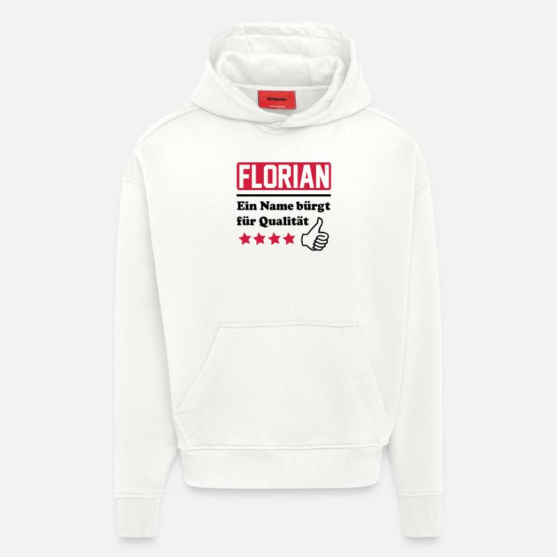florian - Sweat à capuche bio épais oversize fabriqué en UE - OFF WHITE