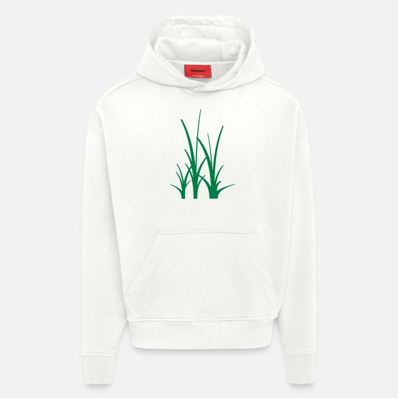 Binary Gras - Hoodie- made by SPREAD  - OFF WHITE