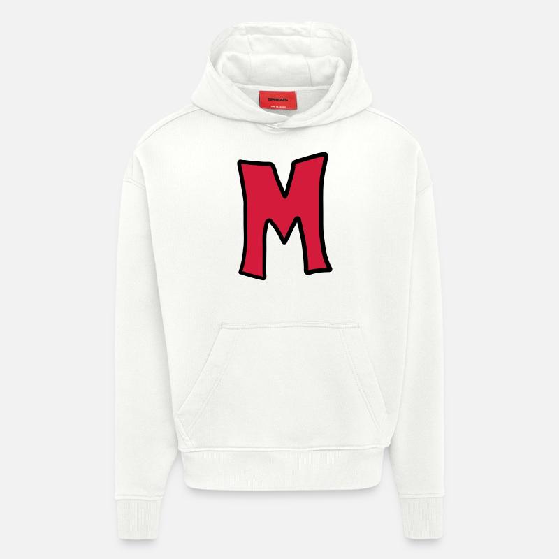 Buchstabe M Comic Cartoon - Hoodie- made by SPREAD - OFF WHITE