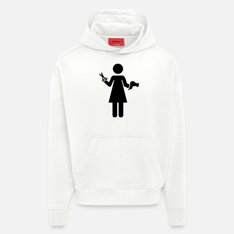 Friseur - Hoodie- made by SPREAD  - OFF WHITE