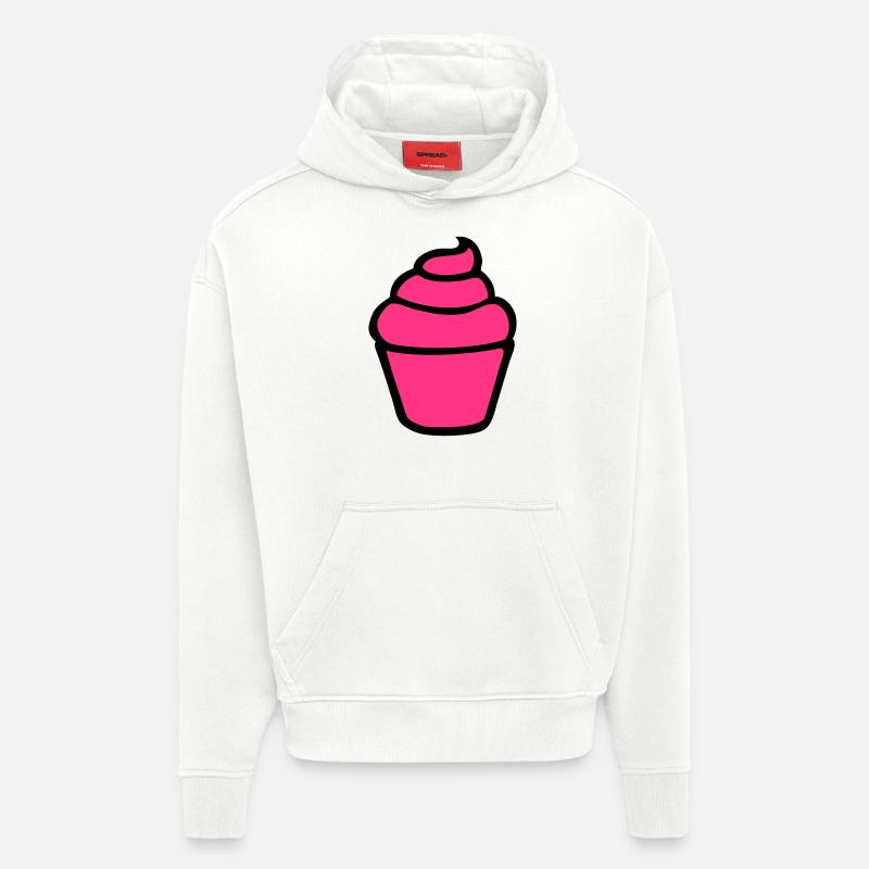cupcake - Sweat à capuche bio épais oversize fabriqué en UE - OFF WHITE