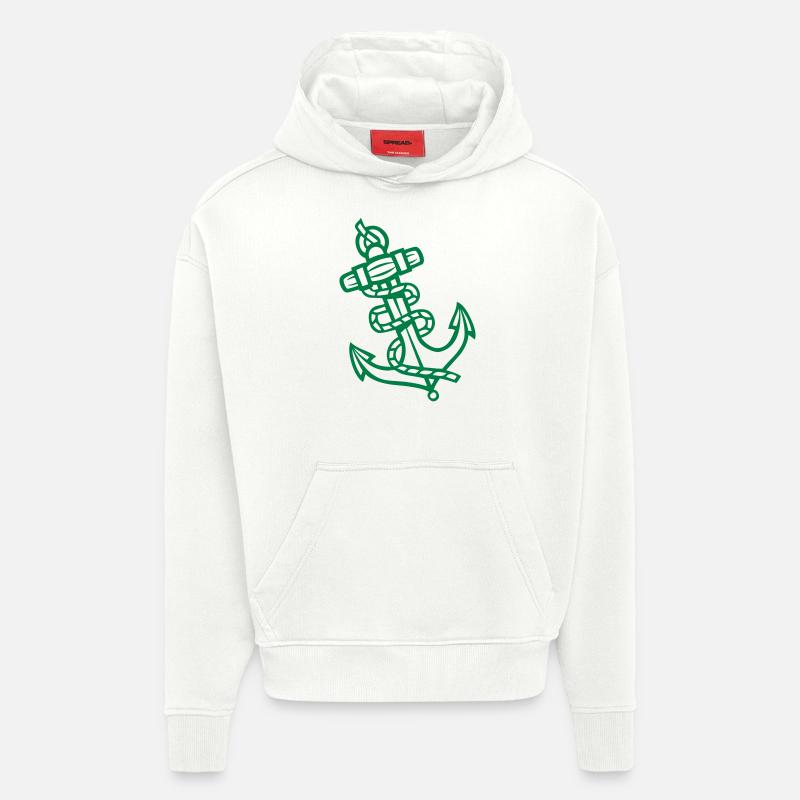 Anker Symbol - Hoodie- made by SPREAD  - OFF WHITE