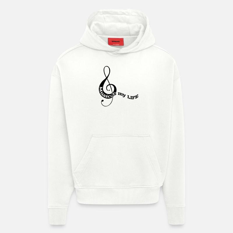 musiknote03 - Hoodie- made by SPREAD  - OFF WHITE