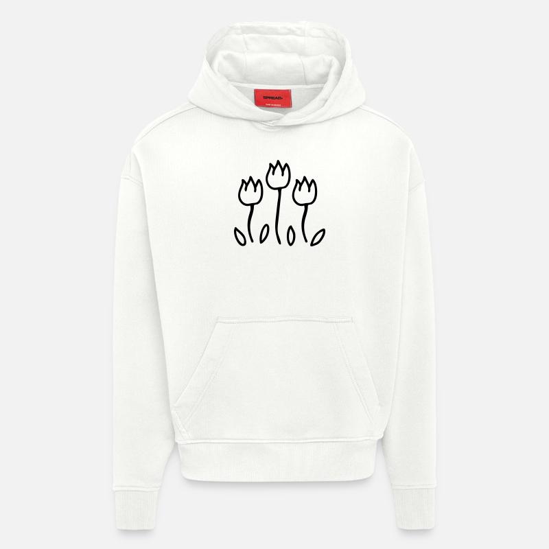 Tulpengarten - Line - Hoodie- made by SPREAD  - OFF WHITE