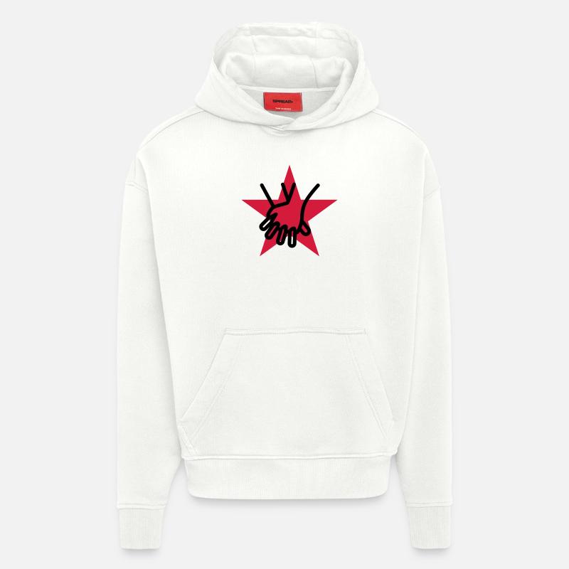Secourisme / Secouriste / Secours / Secourir - Sweat à capuche bio épais oversize fabriqué en UE - OFF WHITE