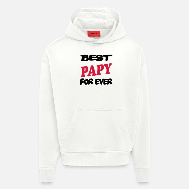 Best PAPY for ever - Sweat à capuche bio épais oversize fabriqué en UE - OFF WHITE