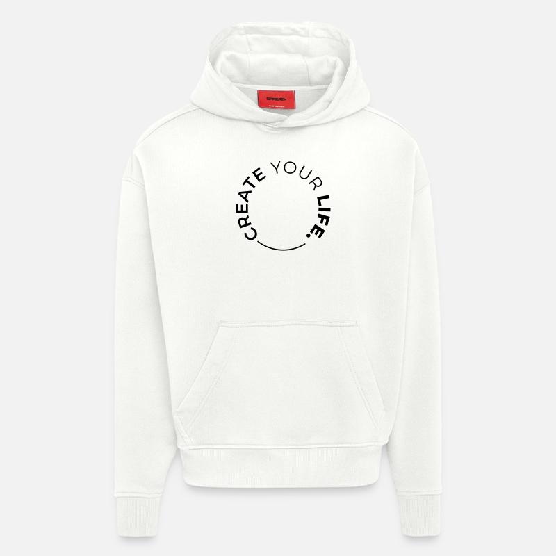 CREATE YOUR LIFE - Hoodie- made by SPREAD  - OFF WHITE