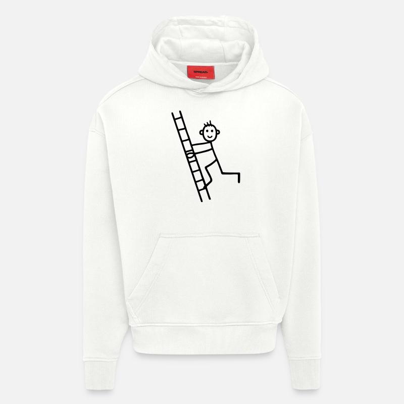 Man on wire - Sweat à capuche bio épais oversize fabriqué en UE - OFF WHITE