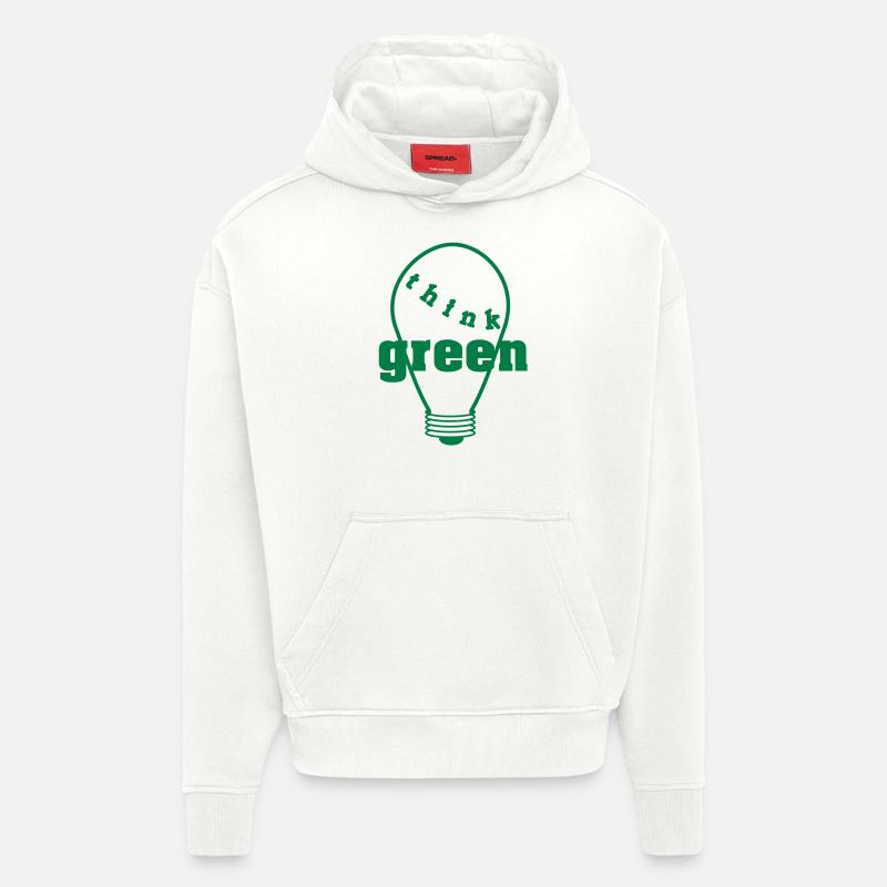 Think Green! einfarbig - Hoodie- made by SPREAD  - OFF WHITE