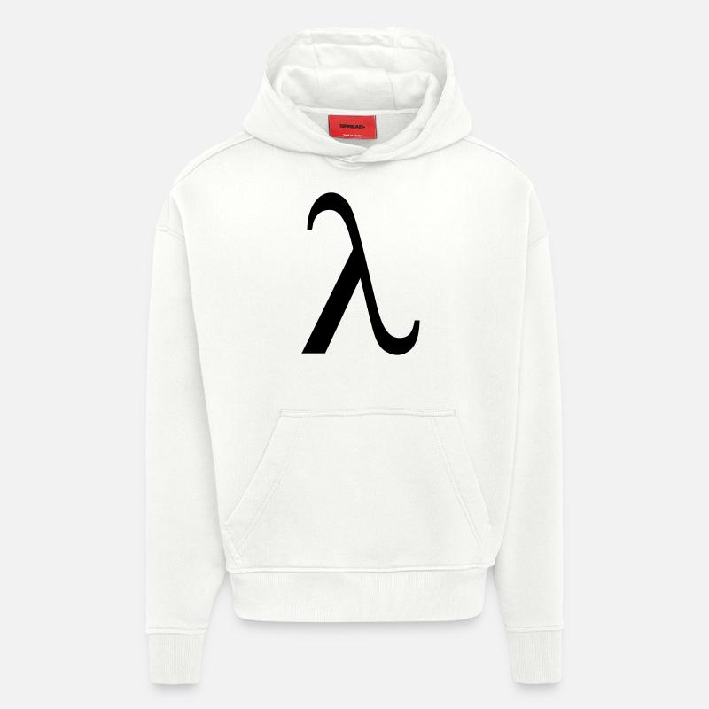 Lambda - Sweat à capuche bio épais oversize fabriqué en UE - OFF WHITE
