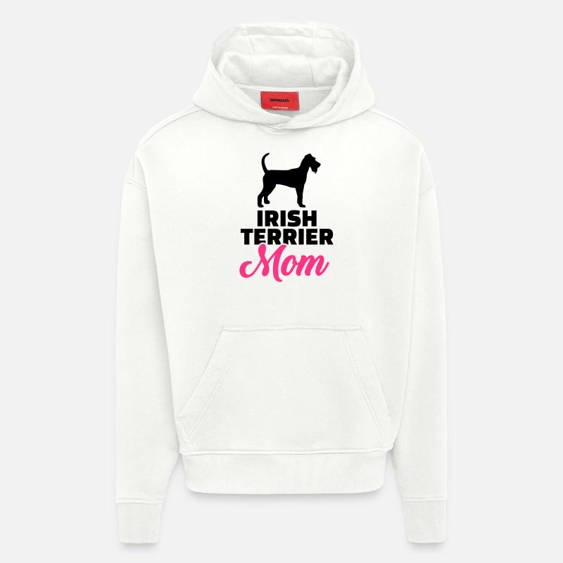 Irish Terrier - Sweat à capuche bio épais oversize fabriqué en UE - OFF WHITE