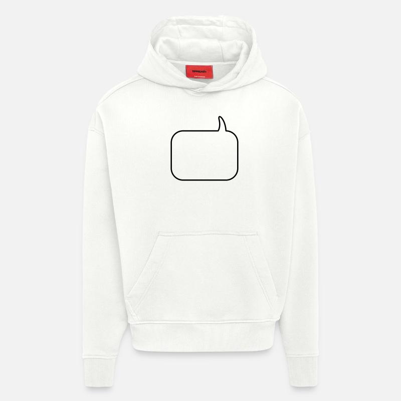 Text Balloon (square 1col - Hoodie- made by SPREAD  - OFF WHITE
