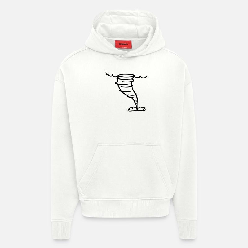 Tornade - Sweat à capuche bio épais oversize fabriqué en UE - OFF WHITE