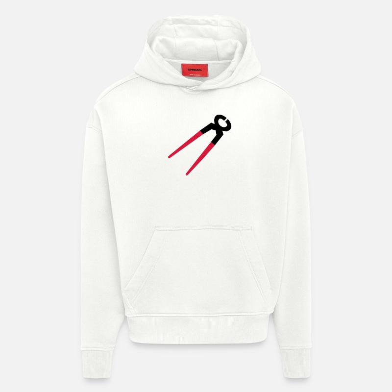 blochet, outil, outils - Sweat à capuche bio épais oversize fabriqué en UE - OFF WHITE