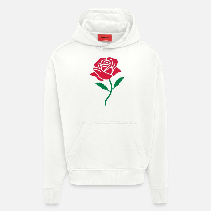 couleur rose - Sweat à capuche bio épais oversize fabriqué en UE - OFF WHITE
