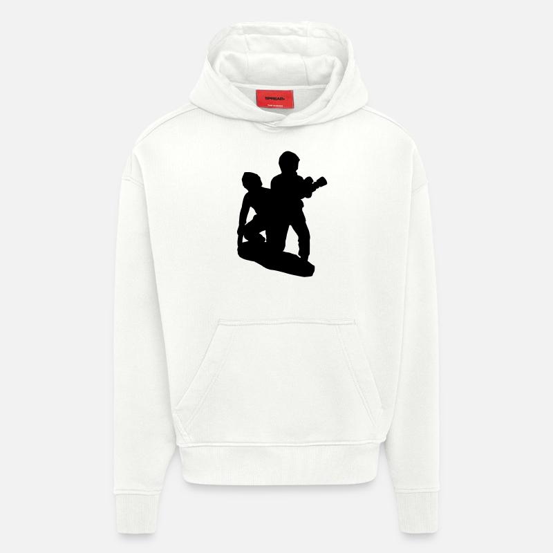 binomial Feuerwehrmann Angriff - Hoodie- made by SPREAD  - OFF WHITE