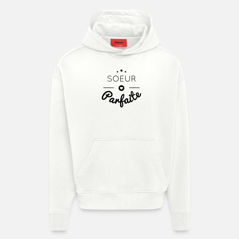 soeur parfaite - Sweat à capuche bio épais oversize fabriqué en UE - OFF WHITE
