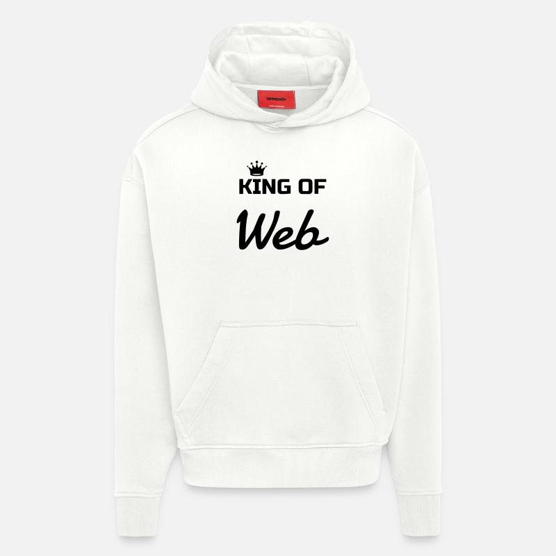 Webmaster Internet Web Geek Website - Sweat à capuche bio épais oversize fabriqué en UE - OFF WHITE