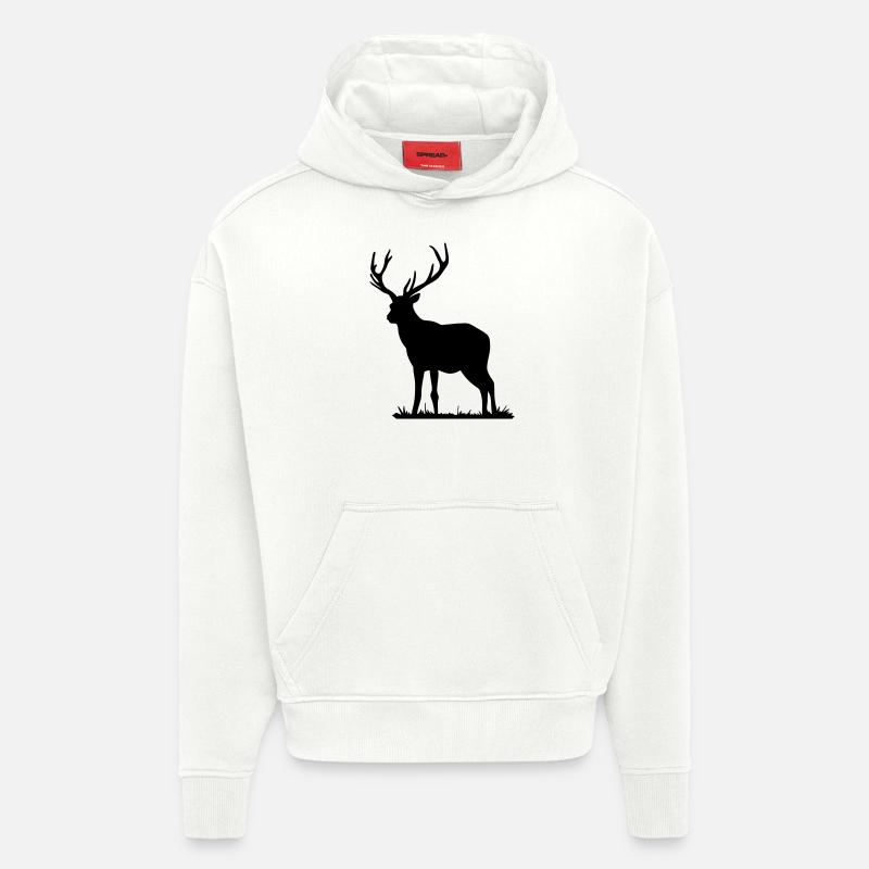 Hirsch - Hoodie- made by SPREAD  - OFF WHITE