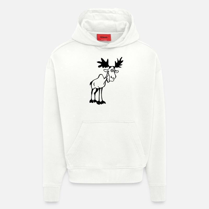 orignal drôle - Sweat à capuche bio épais oversize fabriqué en UE - OFF WHITE