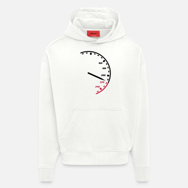 tacho_2 - Sweat à capuche bio épais oversize fabriqué en UE - OFF WHITE