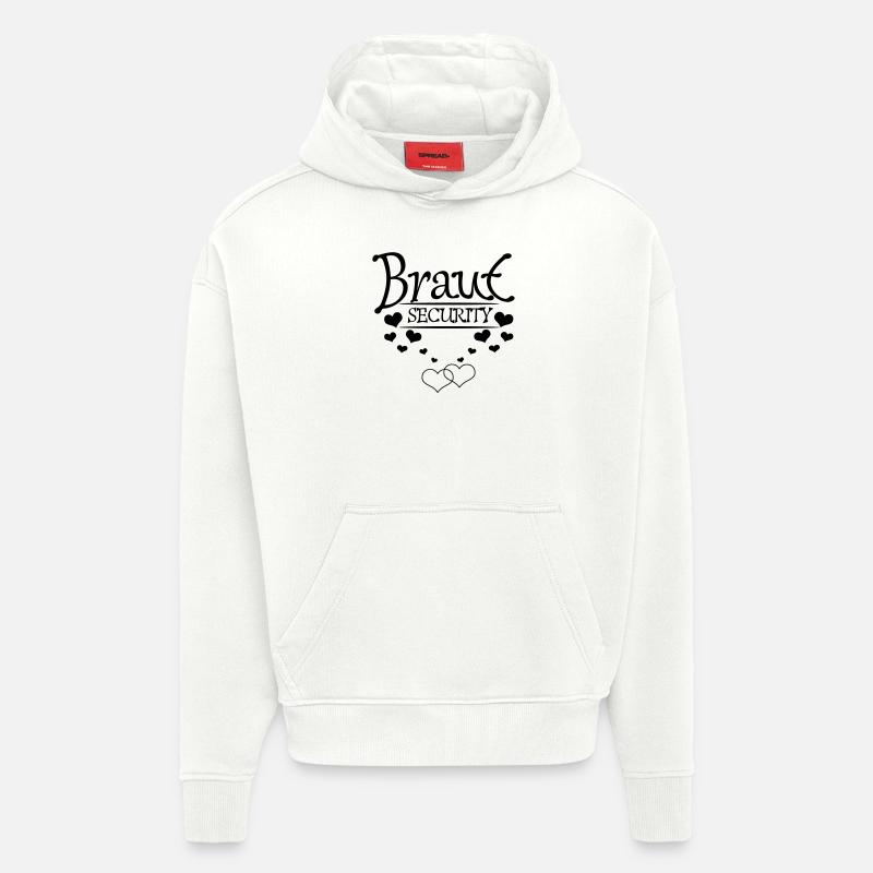 Braut Security mit Herzchen - Hoodie- made by SPREAD  - OFF WHITE