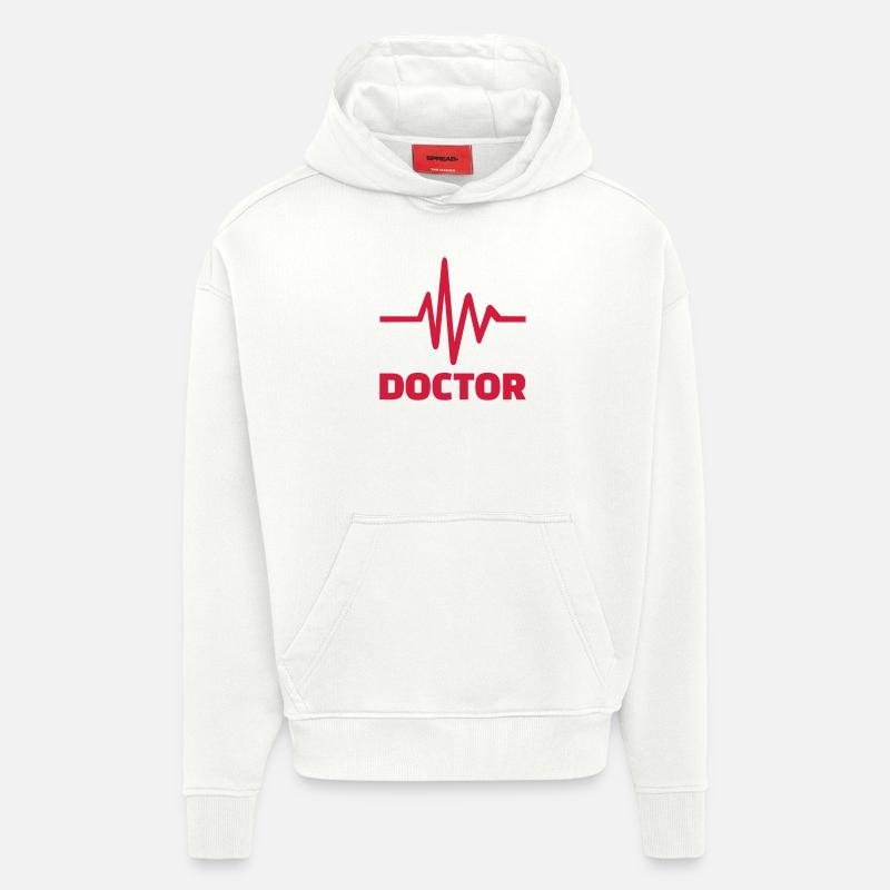 Doctor - Sweat à capuche bio épais oversize fabriqué en UE - OFF WHITE