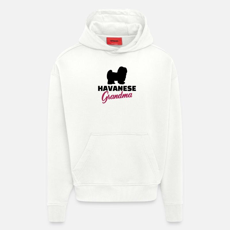 Havanese - Sweat à capuche bio épais oversize fabriqué en UE - OFF WHITE