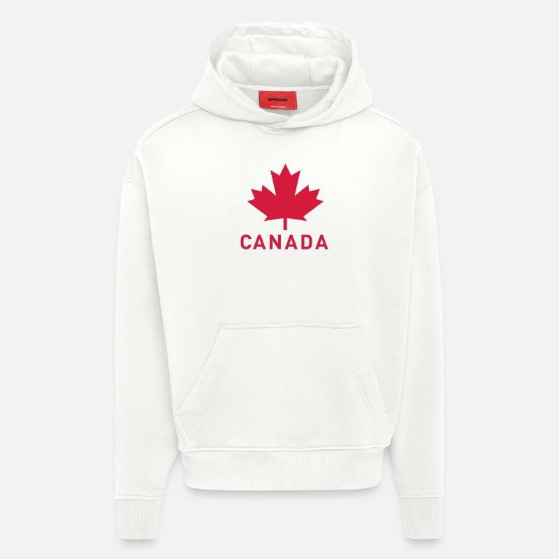 Canada Leaf einfarbig - Hoodie- made by SPREAD - OFF WHITE