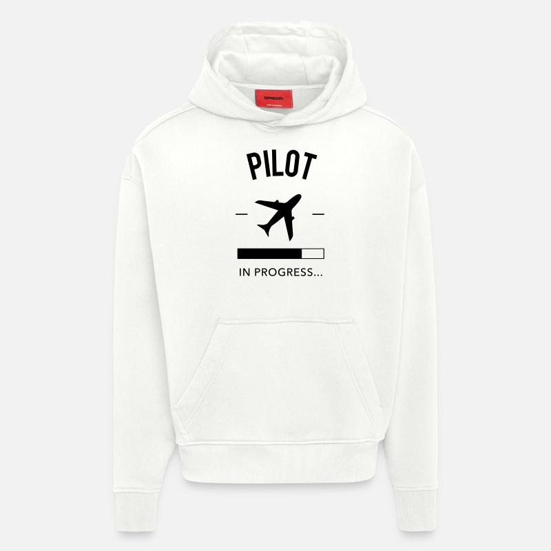 Pilot in progress - Sweat à capuche bio épais oversize fabriqué en UE - OFF WHITE