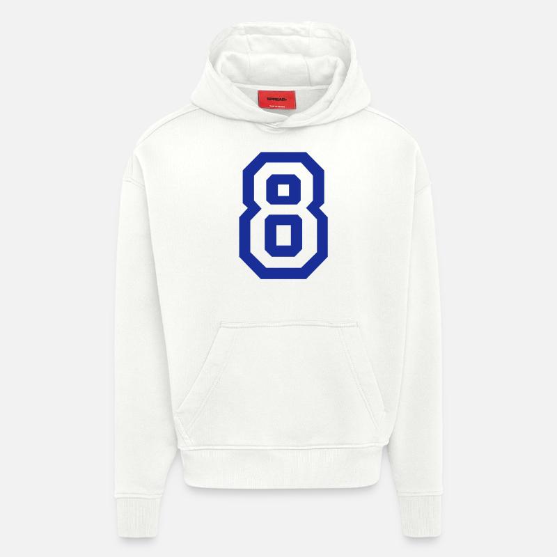 8 - Nummer - Hoodie- made by SPREAD  - OFF WHITE