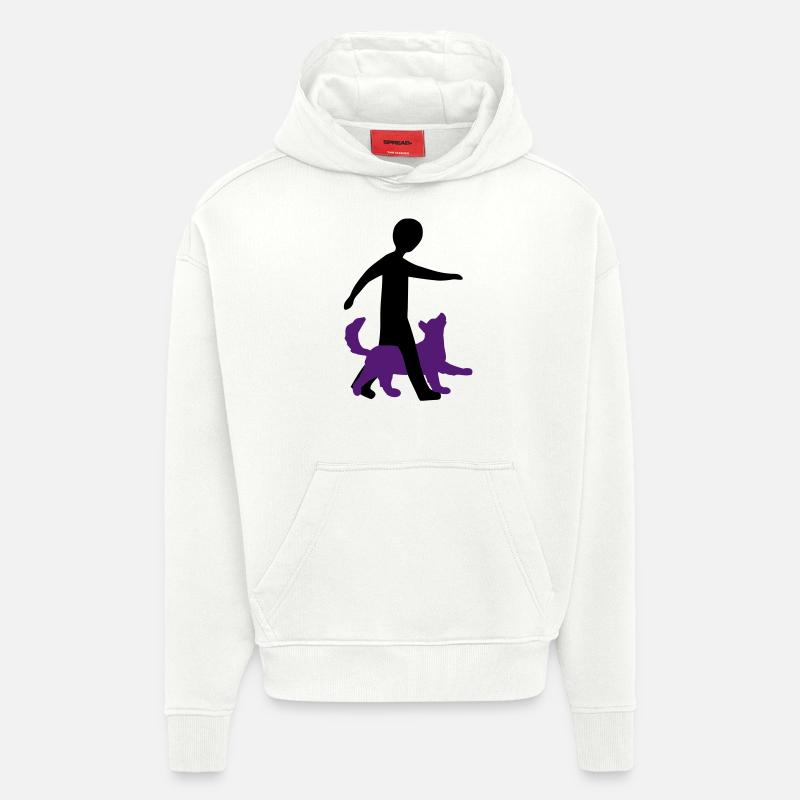 Dog Dancing 1-3 - Sweat à capuche bio épais oversize fabriqué en UE - OFF WHITE