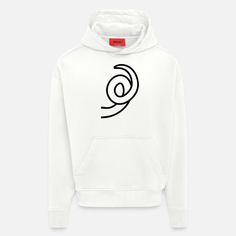 RingTail cochon - Sweat à capuche bio épais oversize fabriqué en UE - OFF WHITE