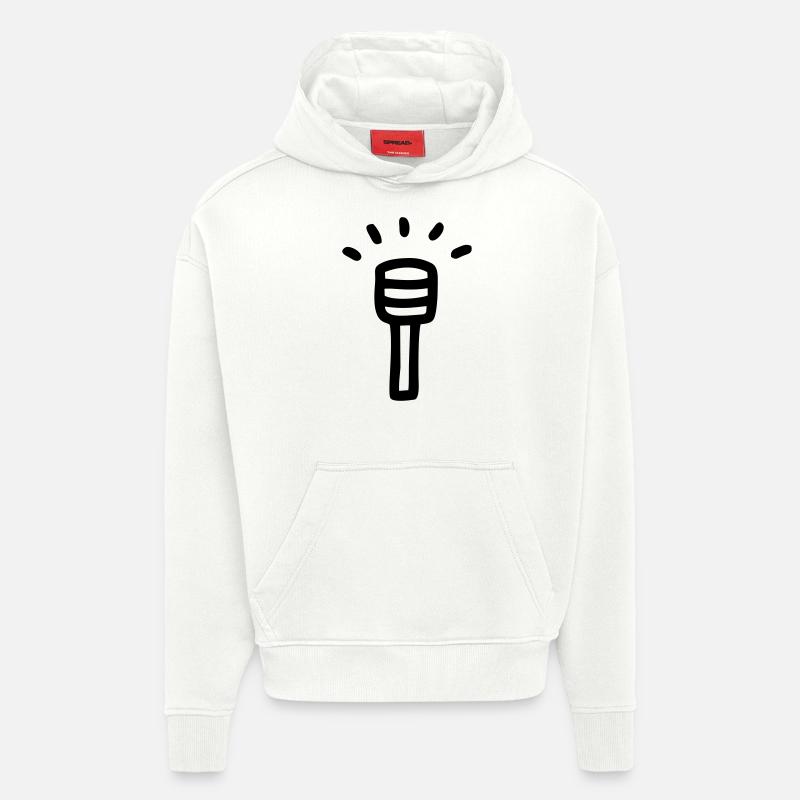 Mikrofon - Micro - Hoodie- made by SPREAD  - OFF WHITE