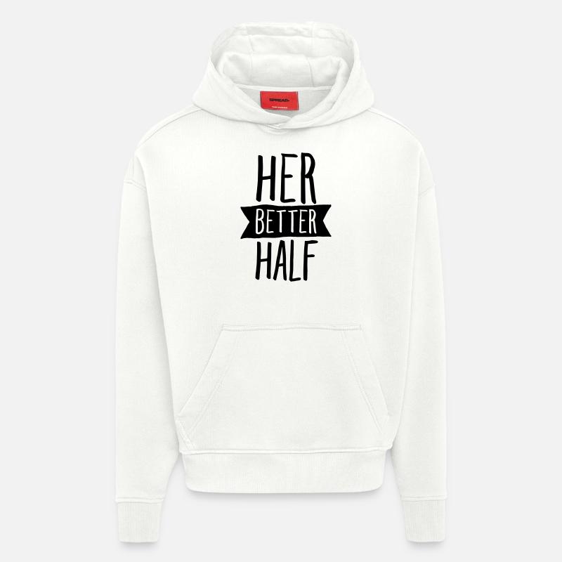 Her Better Half - Sweat à capuche bio épais oversize fabriqué en UE - OFF WHITE