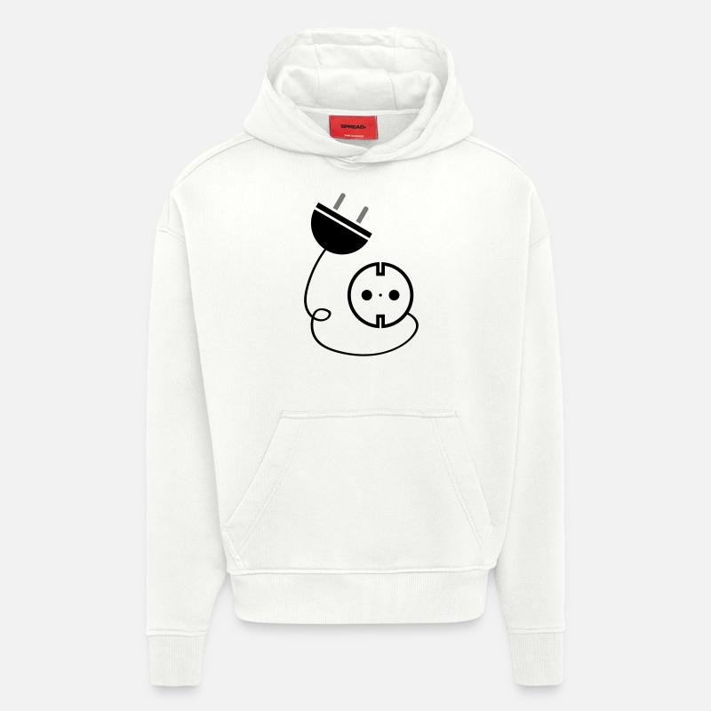 Steckdose Strom Icon Elektriker - Hoodie- made by SPREAD  - OFF WHITE