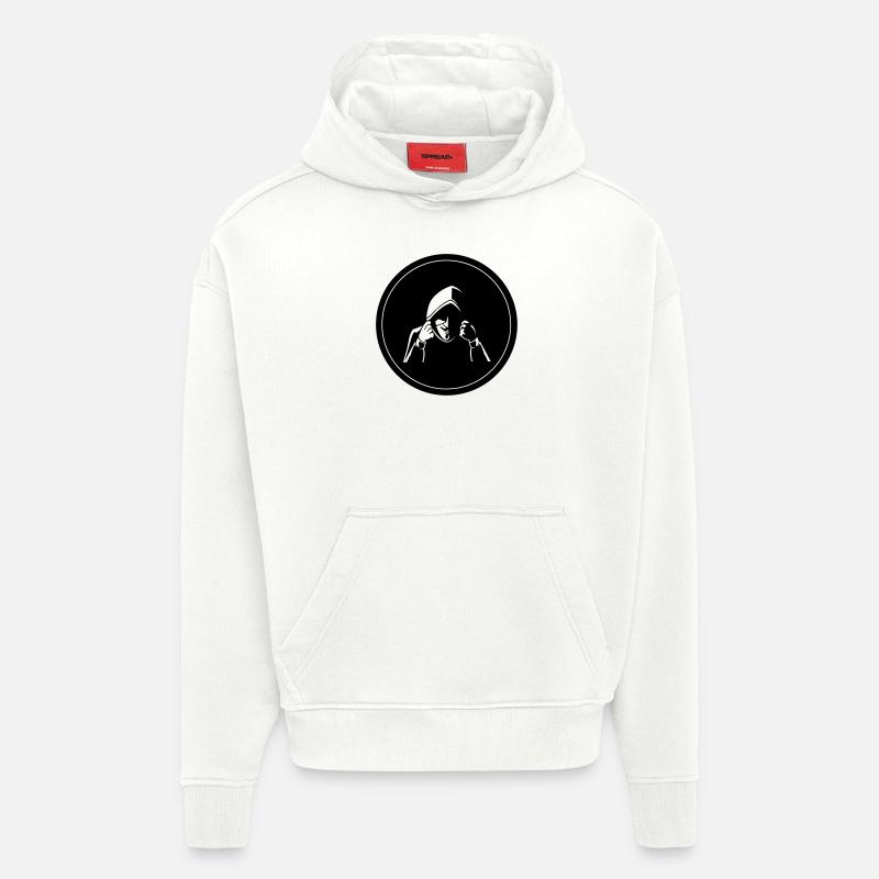 anonymous - Sweat à capuche bio épais oversize fabriqué en UE - OFF WHITE
