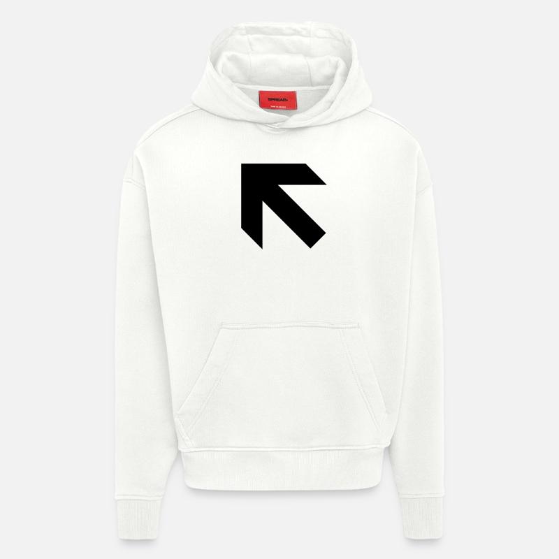 Flèche - Sweat à capuche bio épais oversize fabriqué en UE - OFF WHITE