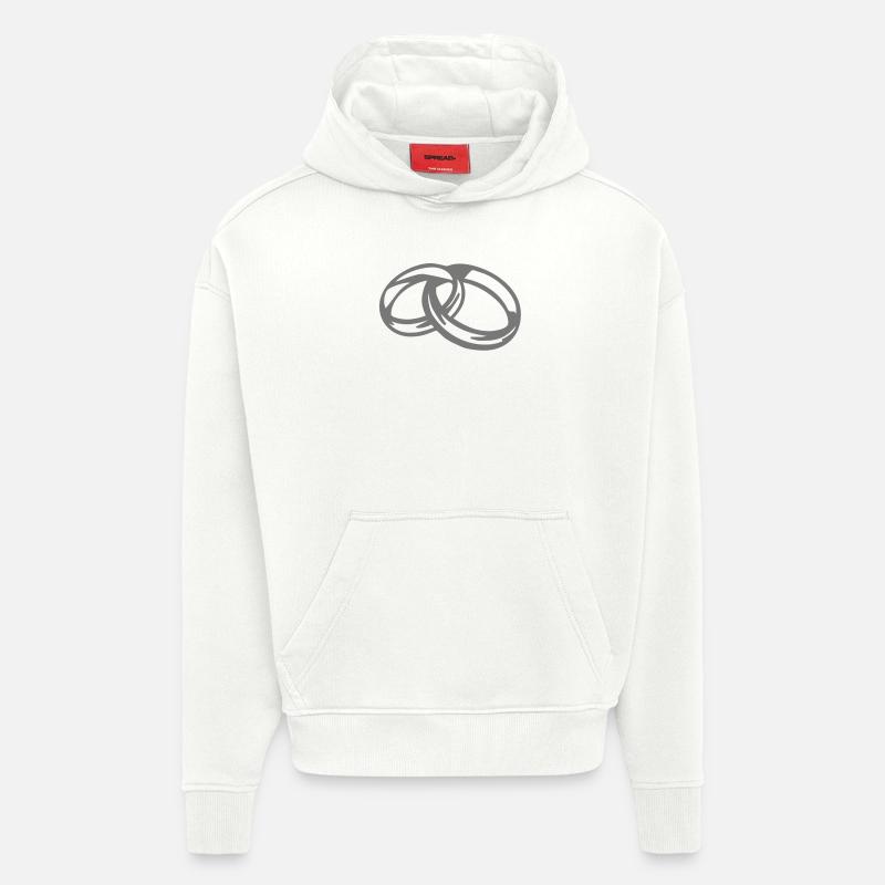Eheringe - Wedding Band - Sweat à capuche bio épais oversize fabriqué en UE - OFF WHITE