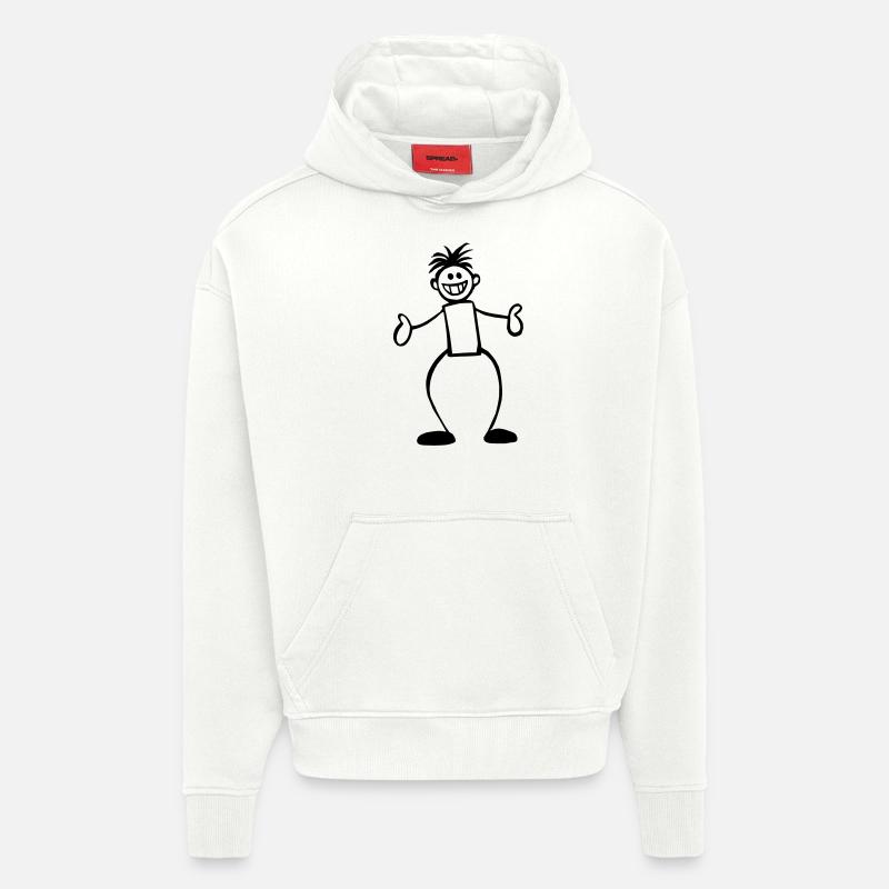 Strichmännchen - Hoodie- made by SPREAD  - OFF WHITE