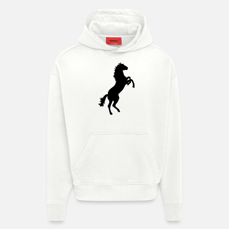 Cheval - Sweat à capuche bio épais oversize fabriqué en UE - OFF WHITE