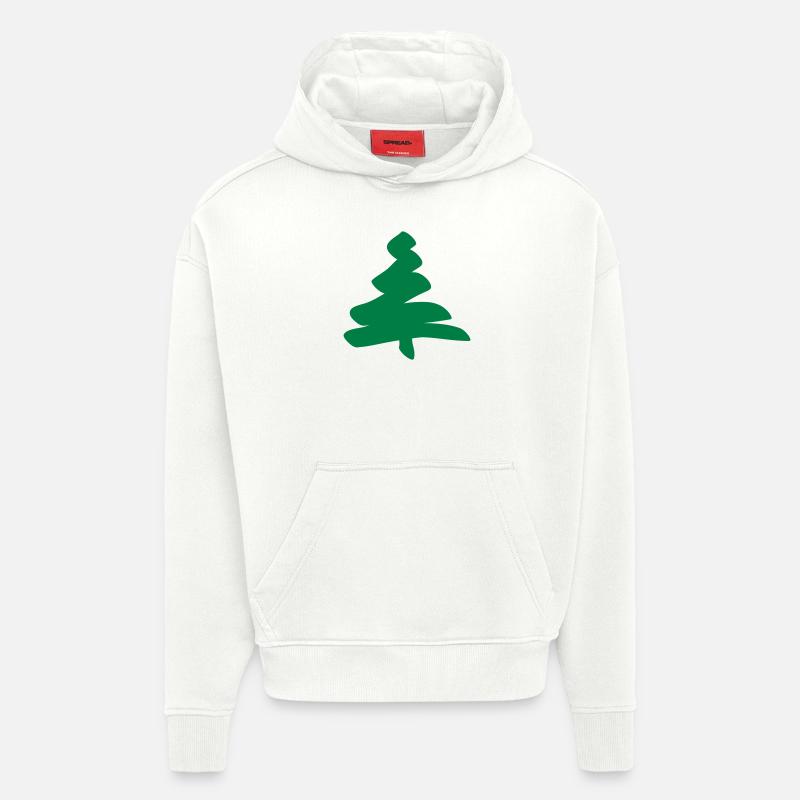 XTree 1 - Sweat à capuche bio épais oversize fabriqué en UE - OFF WHITE