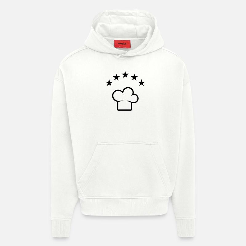 Cuisinier - Sweat à capuche bio épais oversize fabriqué en UE - OFF WHITE