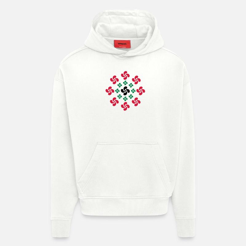 lauburu Baskenquer - Hoodie- made by SPREAD  - OFF WHITE