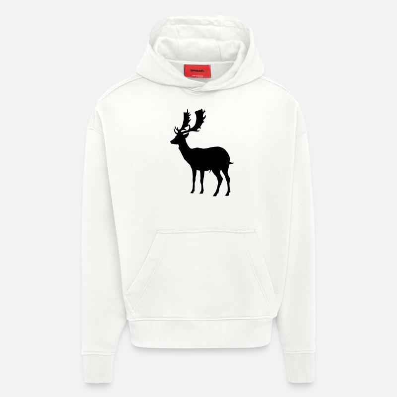 hirsch - geweih - jagd - jäger - Hoodie- made by SPREAD  - OFF WHITE